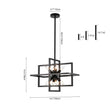 Load image into Gallery viewer, Farmhouze Light - Industrial 8 - Light Black Sputnik Square Cage Pendant - Pendant - Black -