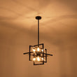 Load image into Gallery viewer, Farmhouze Light - Industrial 8 - Light Black Sputnik Square Cage Pendant - Pendant - Black -