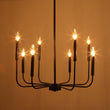 Load image into Gallery viewer, Farmhouze Light-Industrial 8-Light Simple Metal Chandelier-Chandelier--