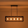 Load image into Gallery viewer, Farmhouze Light - Industrial Black Rectangle Cage Linear Island Chandelier - Chandelier - 36in -