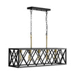 Load image into Gallery viewer, Farmhouze Light - Industrial Black Rectangle Cage Linear Island Chandelier - Chandelier - 36in -