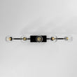 Load image into Gallery viewer, Farmhouze Light - Industrial Black Seeded Glass Linear Island Pendant / Semi Flush - Chandelier - Black -
