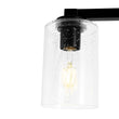 Load image into Gallery viewer, Farmhouze Light - Industrial Black Seeded Glass Linear Island Pendant / Semi Flush - Chandelier - Black -