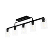 Load image into Gallery viewer, Farmhouze Light - Industrial Black Seeded Glass Linear Island Pendant / Semi Flush - Chandelier - Black -