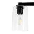 Load image into Gallery viewer, Farmhouze Light - Industrial Black Seeded Glass Linear Island Pendant / Semi Flush - Chandelier - Black -