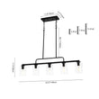 Load image into Gallery viewer, Farmhouze Light - Industrial Black Seeded Glass Linear Island Pendant / Semi Flush - Chandelier - Black -