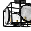 Load image into Gallery viewer, Farmhouze Light - Industrial Candle Style Black Square Cage Semi Flush Light - Ceiling Light - 11.8 in -