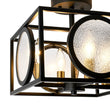 Load image into Gallery viewer, Farmhouze Light - Industrial Candle Style Black Square Cage Semi Flush Light - Ceiling Light - 11.8 in -