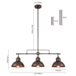Load image into Gallery viewer, Farmhouze Light-Industrial Kitchen Linear Pot Lid Island Pendant Light-Chandelier-Antiqued Silver-