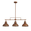 Load image into Gallery viewer, Farmhouze Light - Industrial Kitchen Linear Pot Lid Island Pendant Light - Chandelier - Rusted Bronze -
