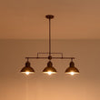 Load image into Gallery viewer, Farmhouze Light - Industrial Kitchen Linear Pot Lid Island Pendant Light - Chandelier - Rusted Bronze -