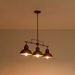 Load image into Gallery viewer, Farmhouze Light - Industrial Kitchen Linear Pot Lid Island Pendant Light - Chandelier - Rusted Bronze -