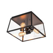 Load image into Gallery viewer, Farmhouze Light - Industrial Square Glass Lantern Flush Mount Ceiling Light - Ceiling Light - 14.6 in -