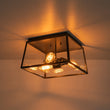 Load image into Gallery viewer, Farmhouze Light - Industrial Square Glass Lantern Flush Mount Ceiling Light - Ceiling Light - 14.6 in -