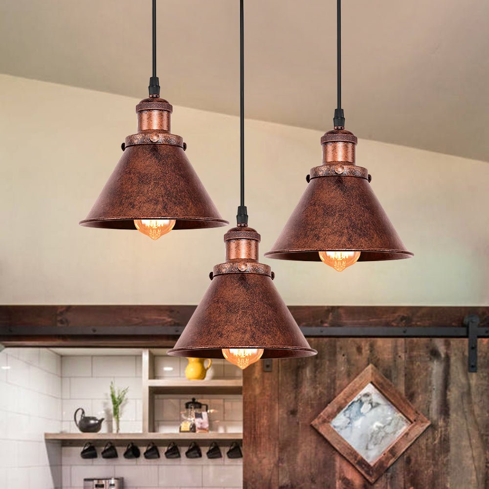 Industrial Vintage Antique Metal Copper Pendant Light Farmhouze Light