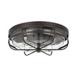 Load image into Gallery viewer, Farmhouze Light - Industrial Wire Frame Seeded Glass Round Ceiling Light - Ceiling Light - Oil - Rubbed Bronze -