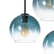 Load image into Gallery viewer, Farmhouze Light - Lake House Gradient Blue Glass Bubble Linear Island Chandelier - Chandelier - Blue -