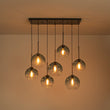 Load image into Gallery viewer, Farmhouze Light - Lake House Gradient Blue Glass Bubble Linear Island Chandelier - Chandelier - Blue -