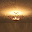 Load image into Gallery viewer, Farmhouze Light - Luxury Gold Foiled Traditional Round Sunburst Semi Flush Mount - Chandelier - Gold -