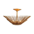 Load image into Gallery viewer, Farmhouze Light - Luxury Gold Foiled Traditional Round Sunburst Semi Flush Mount - Chandelier - Gold -
