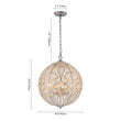 Load image into Gallery viewer, Farmhouze Light - Luxury Vintage Silver Crystal Accented Sphere Chandelier - Chandelier - 11.8 in -
