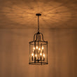 Load image into Gallery viewer, Farmhouze Light - Manor Black Candle Style Cylinder Lantern Pendant Chandelier - Chandelier - Black -