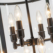 Load image into Gallery viewer, Farmhouze Light - Manor Black Candle Style Cylinder Lantern Pendant Chandelier - Chandelier - Black -