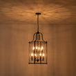 Load image into Gallery viewer, Farmhouze Light - Manor Black Candle Style Cylinder Lantern Pendant Chandelier - Chandelier - Black -