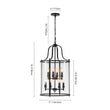 Load image into Gallery viewer, Farmhouze Light - Manor Black Candle Style Cylinder Lantern Pendant Chandelier - Chandelier - Black -