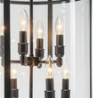 Load image into Gallery viewer, Farmhouze Light - Manor Black Candle Style Cylinder Lantern Pendant Chandelier - Chandelier - Black -
