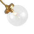 Load image into Gallery viewer, Farmhouze Light - Mid - Century 4 - Light Clear Glass Globe Bubble Ceiling Light - Ceiling Light - Nickel -