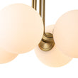 Load image into Gallery viewer, Farmhouze Light - Mid Century 4 - Light Frosted Glass Globe Semi Flush Mount - Ceiling Light - 4 Bulbs -