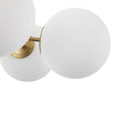 Load image into Gallery viewer, Farmhouze Light - Mid Century 4 - Light Frosted Glass Globe Semi Flush Mount - Ceiling Light - 4 Bulbs -