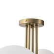 Load image into Gallery viewer, Farmhouze Light - Mid Century 4 - Light Frosted Glass Globe Semi Flush Mount - Ceiling Light - 4 Bulbs -