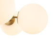 Load image into Gallery viewer, Farmhouze Light - Mid Century 4 - Light Frosted Glass Globe Semi Flush Mount - Ceiling Light - 4 Bulbs -
