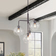 Load image into Gallery viewer, Farmhouze Light - Mid - Century 4 - Light Tiered Sputnik Glass Globe Chandelier - Chandelier - Oil - Rubbed Bronze -