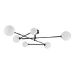 Load image into Gallery viewer, Farmhouze Light - Mid - Century 6 - Light Milky Bubble Abstract Sputnik Ceiling Light - Ceiling Light - Black -