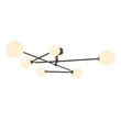 Load image into Gallery viewer, Farmhouze Light - Mid - Century 6 - Light Milky Bubble Abstract Sputnik Ceiling Light - Ceiling Light - Black -
