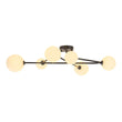 Load image into Gallery viewer, Farmhouze Light - Mid - Century 6 - Light Milky Bubble Abstract Sputnik Ceiling Light - Ceiling Light - Black -