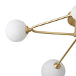 Load image into Gallery viewer, Farmhouze Light - Mid - Century 6 - Light Milky Bubble Abstract Sputnik Ceiling Light - Ceiling Light - Brass -