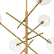 Load image into Gallery viewer, Farmhouze Light - Mid - Century 8 - Light Clear Glass Bubble Sputnik Chandelier - Chandelier - Black -