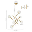 Load image into Gallery viewer, Farmhouze Light - Mid - Century 8 - Light Clear Glass Bubble Sputnik Chandelier - Chandelier - Black -