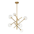 Load image into Gallery viewer, Farmhouze Light - Mid - Century 8 - Light Clear Glass Bubble Sputnik Chandelier - Chandelier - Black -