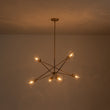 Load image into Gallery viewer, Farmhouze Light - Mid - Century Brass 6 - Light Glass Globe Sputnik Chandelier - Chandelier - Brass -