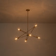 Load image into Gallery viewer, Farmhouze Light - Mid - Century Brass 6 - Light Glass Globe Sputnik Chandelier - Chandelier - Brass -