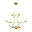 Load image into Gallery viewer, Farmhouze Light - Mid - Century Firework Milky Glass Globe Bubble Chandelier - Chandelier - 10 - Light -