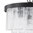 Load image into Gallery viewer, Farmhouze Light - Mid - Century Glam Tiered Water Textured Glass Chandelier - Chandelier - Brass -