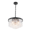 Load image into Gallery viewer, Farmhouze Light - Mid - Century Glam Tiered Water Textured Glass Chandelier - Chandelier - Brass -