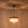 Load image into Gallery viewer, Farmhouze Light - Mid - Century Glam Tiered Water Textured Glass Chandelier - Chandelier - Brass -