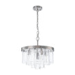 Load image into Gallery viewer, Farmhouze Light - Mid - Century Glam Tiered Water Textured Glass Chandelier - Chandelier - Brass/6 - Light -